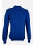 Erkek Yarım Balıkçı Yaka Triko Kazak Slim Fit Yün Saks Mavi 1