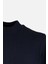 Erkek Yarım Balıkçı Yaka Triko Kazak Slim Fit Yün Lacivert 2