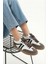 Kadın Sneaker Bağcıklı Düz Taban Retro Spor Ayakkabı Enoy Kahve 2