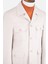 Erkek Safari Ceket Astarsız Mono Yaka Baharlık Slim Fit Bej 4