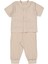 Dış Dikiş Ajurlu Patiksiz Mini Pijama (Basıc/25) Bej 1