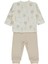 Organik Raporlu Kaşkorse Patiksiz Pijama Takımı 2li (Organıc Born Wıth Love) Bej 2