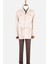 Erkek Trençkot Kadife Kumaş Kuşaklı Safari Cepli Modern Fit Mono Yaka Bej 3