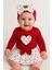 Kız Bebek Minik Kalp Detaylı Etekli Body BANDANA3LÜ Kız Bebek Set 1