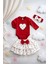 Kız Bebek Minik Kalp Detaylı Etekli Body BANDANA3LÜ Kız Bebek Set 2