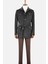 Erkek Trençkot Kadife Kumaş Kuşaklı Safari Cepli Modern Fit Mono Yaka Haki 3