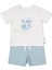 Interlok Şortlu Pijama Takımı 2li (Whales) Mavi 1