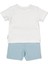 Interlok Şortlu Pijama Takımı 2li (Whales) Mavi 2