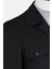 Erkek Safari Ceket Astarsız Mono Yaka Baharlık Slim Fit Siyah 7