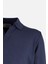 Erkek Polo Yaka Triko Kazak Slim Fit Pamuk Kaşmir Lacivert 2