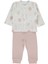 Organik Raporlu Kaşkorse Patiksiz Pijama Takımı 2li (Organıc Born Wıth Love) Gül Kurusu 1
