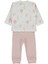 Organik Raporlu Kaşkorse Patiksiz Pijama Takımı 2li (Organıc Born Wıth Love) Gül Kurusu 2