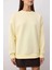 3 Iplik Şardonlu Bisiklet Yaka Sweatshirt Sarı 1