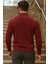 Erkek Yarım Boğazlı Premium Bordo Triko Kazak 5