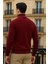 Erkek Trend Kışlık Yarım Boğazlı Bordo Triko Kazak 5