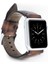 Apple Watch Uyumlu Deri Kordon 42-44-45MM SM26 Kahve 5