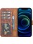 Apple iPhone 13 Pro Max Uyumlu Deri Cüzdanlı Kılıf G2 Kahverengi 2