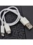 Beyaz Çiftli Lightning-Micro Kısa USB Kablo 1