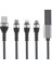 Siyah Bax 3 In 1 USB Kablo 1.2m 1