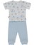 Organik Süprem Double Patiksiz Mini Pijama Takımı 2li (Organıc Stars And Koalas) Mavi 2