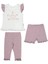 Ajurlu Patiksiz Pijama Takımı 3lü (Nature) Mor 1