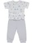Organik Süprem Double Patiksiz Mini Pijama Takımı 2li (Organıc Stars And Koalas) Gri 1