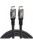 Siyah QG01 Type-C To Type-C Usb4 Pd Data Kablosu 240W 40GBPS 8K@60Hz 0.5 Metre 3