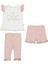 Ajurlu Patiksiz Pijama Takımı 3lü (Nature) Pudra 1
