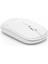 Buffer® Beyaz Renkli Ergonomik Sessiz Kablosuz Mouse – USB Alıcılı, Ofis ve Oyun Için Konfor 4