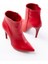 ZRİN-4802 Premium Kırmızı Yüksek Ince Topuklu Fermuarlı Kadın Bot 4
