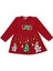 Yılbaşı Yeniyıl Kız Elbise Love Baskılı Kırmızı 1