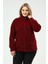 Unisex Kışlık Polar Hırka Bordo Fermuarlı Kışlık 3