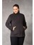 Gri Polar Hırka Unisex Kışlık Polar Hırka Mont 3