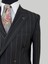 Siyah Çizgili Kruvaze Modern Fit Takım Elbise | Premium Collection 4