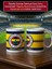 Kişiye Özel Isimli Fenerbahçe Kupa Bardak - Sarı Lacivert 1907 Logolu Porselen Kupa 1