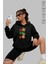 Oversize Penye Pamuk Unisex Hoodie Uzun Kollu Grinch Yılbaşı Baskılı Kapüşonlu Şardonlu Sweatshirt Nyda Collections 1