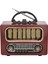 Orta Boy Retro Ahşap Tasarım Bluetooth Hoparlörlü Radyo – Fm/am Destekli, Şarjlı ve Taşınabiliri Radyo NS-6636 1