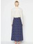 Kadın Midi Etek A Line Kalıp Retro Çiçek Desenli Dokuma %100 Viskoz Fonksiyonel Dayanıklı Şık 5