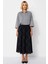 Kadın A Kesim Yüksek Bel Ekose Desenli Maxi Etek Fonksiyonel Dayanıklı Kaliteli Konforlu Şık 4