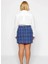 Kadın Tüvit Dokuma Ekose Desenli Kalem Mini Etek Yüksek Bel Fonksiyonel Dayanıklı Kaliteli 5