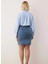 Kadın Yüksek Bel Bağcıklı Denim Mini Etek Fonksiyonel Dayanıklı Kaliteli Konforlu Estetik Şık 5