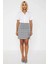 Kadın Kareli Dokuma Mini Etek Yüksek Bel Düğme Detaylı Fonksiyonel Dayanıklı Kaliteli Spor 4