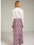 Kadın Maxi Pilise Etek Normal Bel Soyut Desenli %100 Polyester Fonksiyonel Dayanıklı Rahat 5