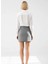 Kadın Balıksırtı Dokuma Mini Etek Yüksek Bel A Kesim %60 Pamuk %40 Polyester Fonksiyonel Şık 5