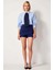 Kadın Interlok Örme Mini Etek Şort Normal Bel Düğme Detaylı Fonksiyonel Dayanıklı Kaliteli 4