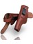 %100 Hakiki Deri Tabanca Kılıfı Luger P08 Uyumlu Universal 9mm Sağ / Sol El, Siyah & Kahverengi Kemer Klipsli 2