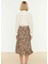 Kadın Yüksek Bel Midi Örme Etek Hayvan Desenli Fonksiyonel Dayanıklı Kaliteli Konforlu Şık 5