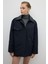 Çıkarılabilir Yaka Cep Detaylı Mont Lacivert K2617513_015 5