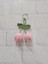 Çanta Süsü Pembe Renk Lale Amigurumi Organik Anahtarlık Oyuncak 1