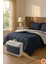 Çift Taraflı %100 Pamuk Yorgan Takımı 2 Yastık Kılıflı | Lacivert-Gri Çift Kişilik 1